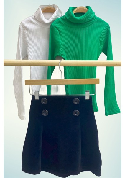 Kız Çocuk 5-14 Yaş Balıkçı Yaka Kaşkorse Body 3098 Yeşil indirimleri