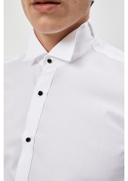 ALTINYILDIZ CLASSICS Erkek Beyaz Slim Fit Dar Kesim Ata Yaka Uzun Kollu Klasik Gömlek modelleri