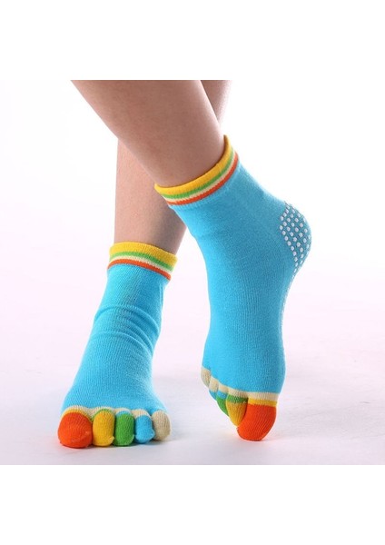 2 Çift Almila Yoga&pilates, Barre, Dans Çorabı Turkuaz-Gri modelleri