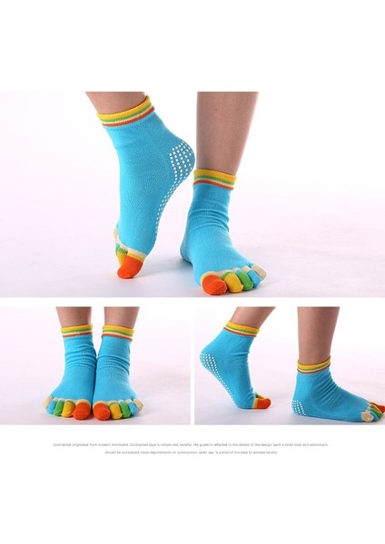 2 Çift Almila Yoga&pilates, Barre, Dans Çorabı Turkuaz-Gri fırsatları