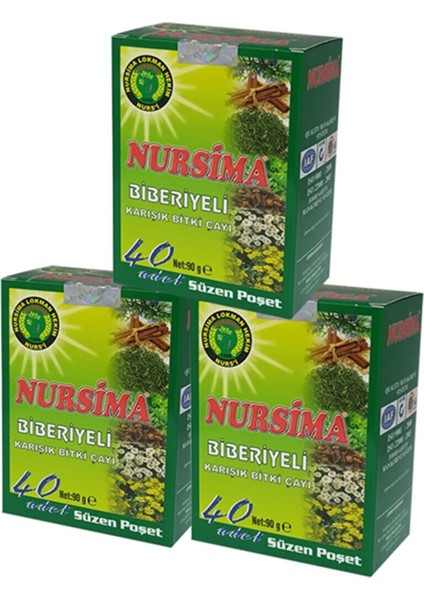 Biberiyeli Çay 3 x 40 Süzen Poşet