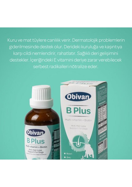 Plus+B Köpekler Için Tüy Sağlığı Damlası 50 ml