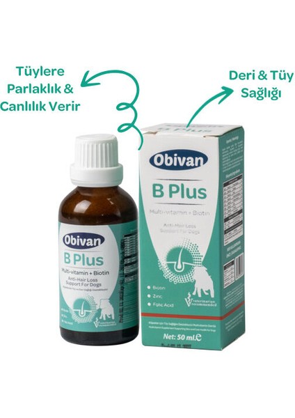 Plus+B Köpekler Için Tüy Sağlığı Damlası 50 ml