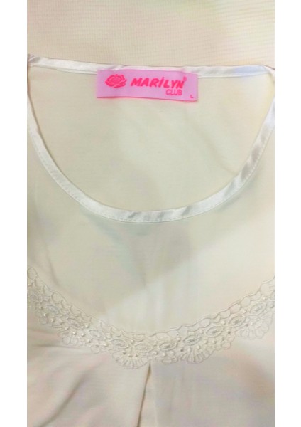 Sabahlıklı 3'lü Lohusa Pijama Takımı Ekru fiyatları