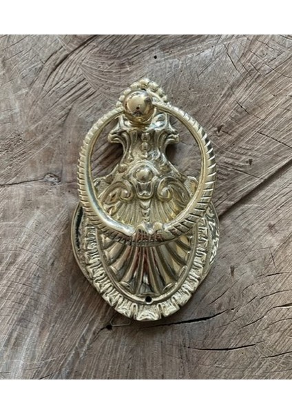 Antik Parlak Sarı Döküm Pirinç Ahşap Kapı Tak Tak Kapı Tokmagı