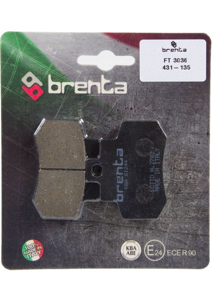 Kymco Grand Dınk 250 Arka Disk Brenta Fren Balata ( Made In Italy )