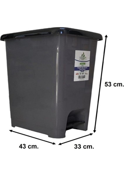 Professional Slim Pedallı Çöp Kovası 50 Lt 50