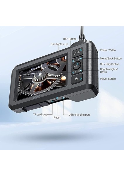 DS300 4,3" IPS LCD 5m Borescope Endoskop Kamera modelleri