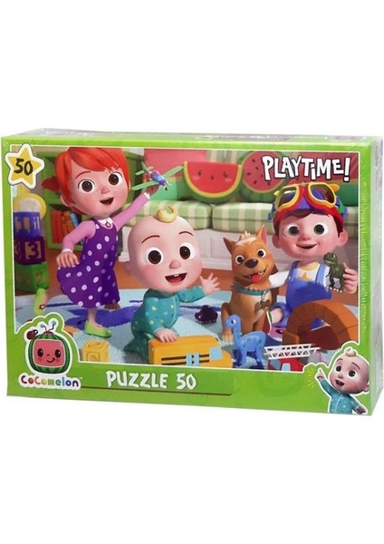 Laço Kids Cocomelon 50 Parça Puzzle Playtime, Çocuklar Için Yapboz