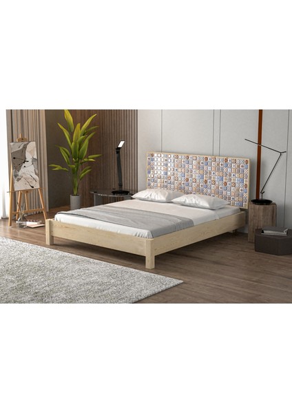 Mors Seramik Başlıklı Ahşap Karyola Mors