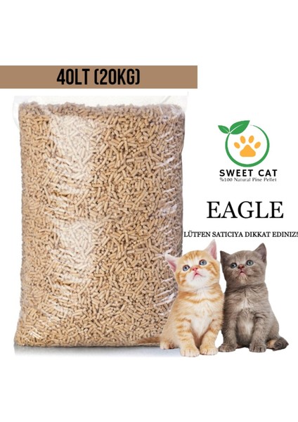 Sweet Cat Kedi Kumu %100 Doğal Çam Pelet 40LT (20KG)