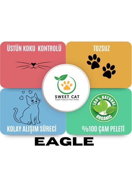 Sweet Cat Kedi Kumu %100 Doğal Çam Pelet 30LT (15KG)