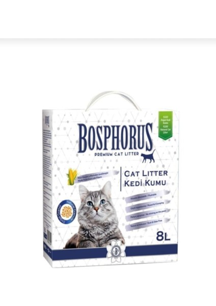 Mısır Koçanı Granülü Doğal Kedi Kumu 8 Lt