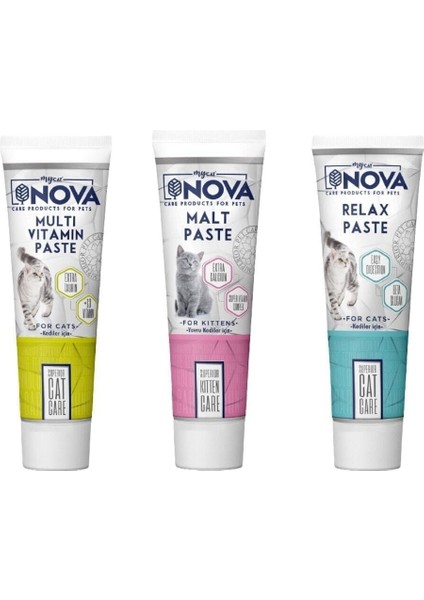 Nova Kitten Malt Paste + Nova Multivitamin Paste + Nova Relax Paste