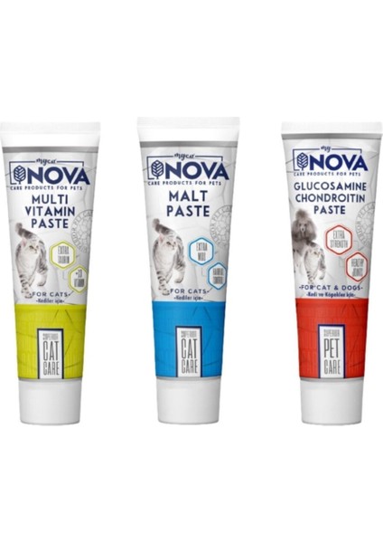 Mycat Nova Malt Paste + Mycat Nova Multivitamin Paste + Mycat Nova Glucosamine Paste