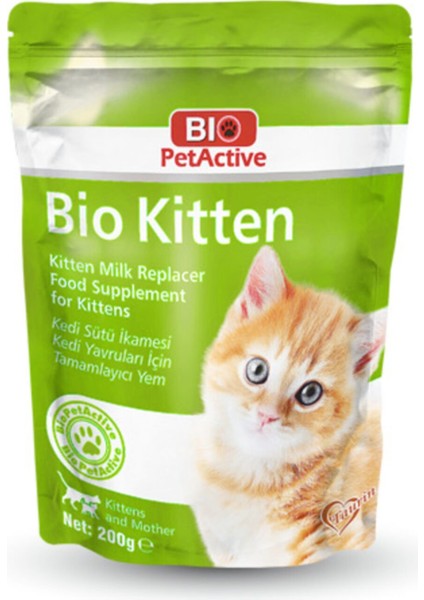 Bio Kitten Yavru Kedi Tamamlayıcı Süt Tozu 200GR