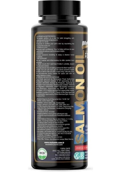Norveç Somon Balık Yağı 1 Lt 09/2023