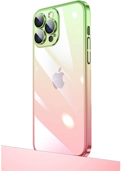 iPhone 14 Pro Max Kılıf Parlak Renk Geçişli Kamera Korumalı Senkron Kapak