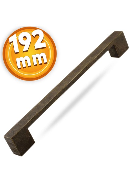 Çekmece Dolap Kapak Kulpu Kulbu 192 mm Antik Sarı Metal Kulp