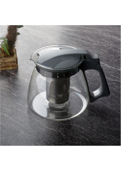 Cam Demlik Süzgeçli 1100ML Gri THN81102