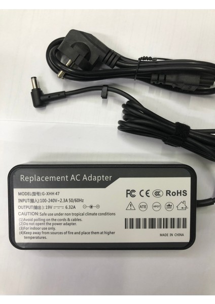 19 Volt 6.32 Amper 5.5-2.5 mm Standart Uçlu Adaptör
