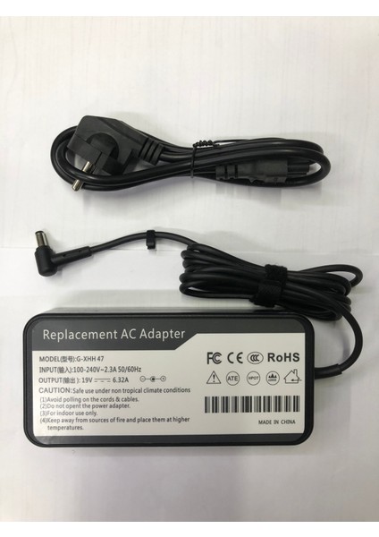 19 Volt 6.32 Amper 5.5-2.5 mm Standart Uçlu Adaptör