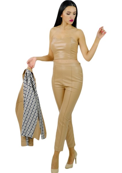 Deri Kontrast Cep Detaylı Gömlek Kahverengi fiyatları