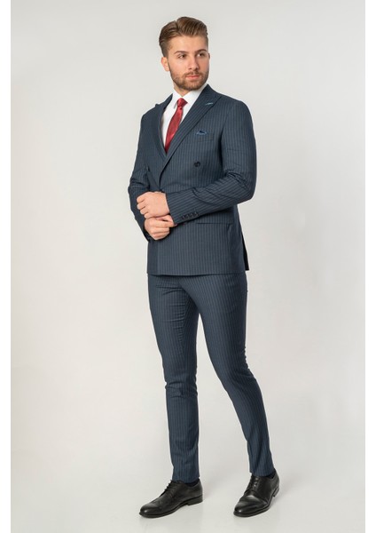 Amarante T133 Kruvaze Regular Fit 6 Drop Takım Elbise Desenli