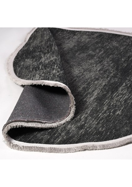 Crea Decolux Azade 8206 Antrasit Daire Özel Kaymaz Tabanlı Pamuk Dokuma Kilim fiyatları
