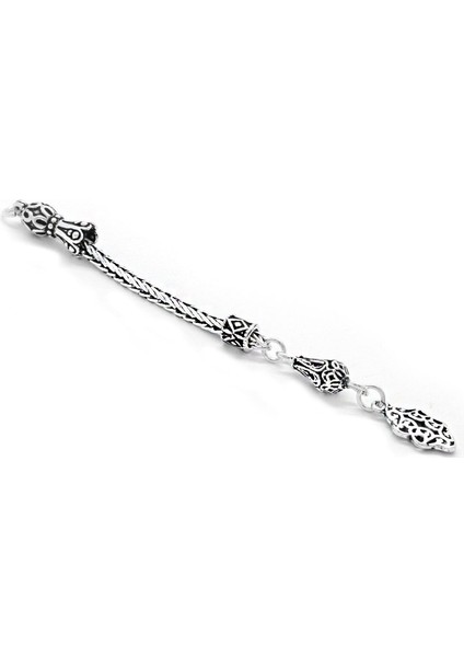 Anadolu Deseni Tasarım Kalın Zincirli 925 Ayar Gümüş Püskül fiyatları