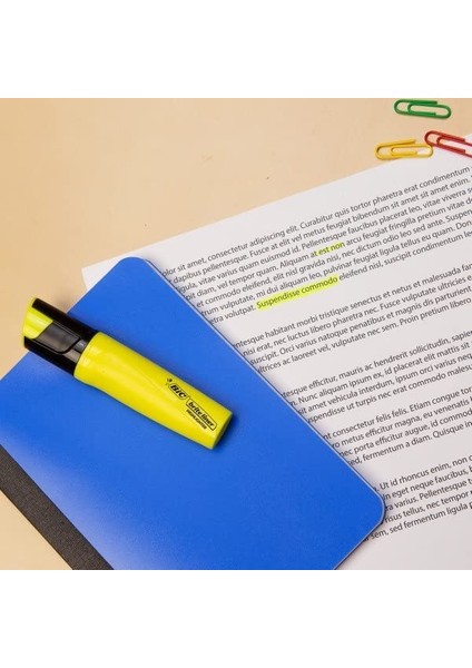 Flat Highlighter Marking Fosforlu Kalem  Sarı