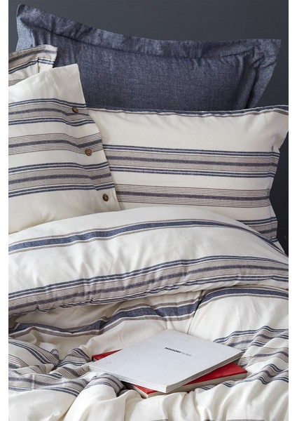 Double Comfort Ekru Çift Kişilik %100 Pamuk Nevresim Takımı