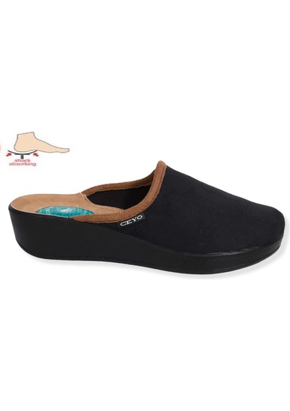 Konfores 1499-9932 Tam Anatomik Ev Içi Bayan Terlik - NKT01499-SIYAH-40