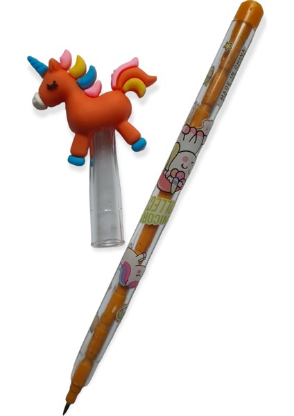Rainbow Unicorn Başlıklı Geçmeli -Yumurtlayan Kurşun Kalem
