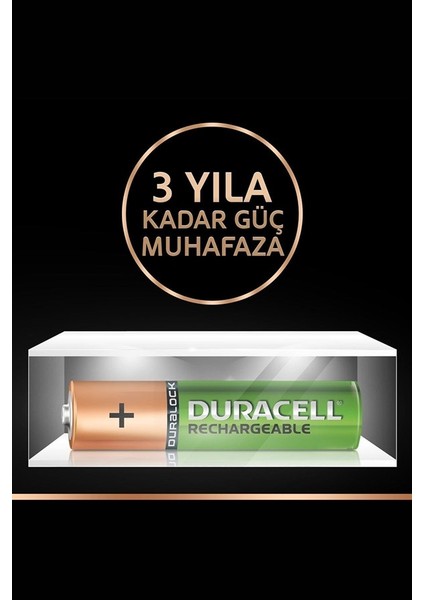 750 Ma Şarjlı Aaa Ince Pil 2 Li Kart