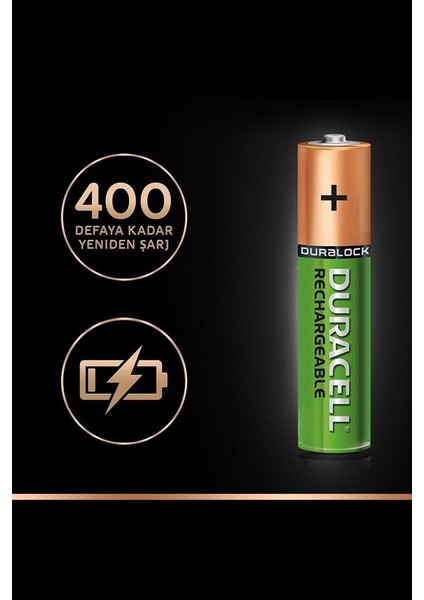 750 Ma Şarjlı Aaa Ince Pil 2 Li Kart