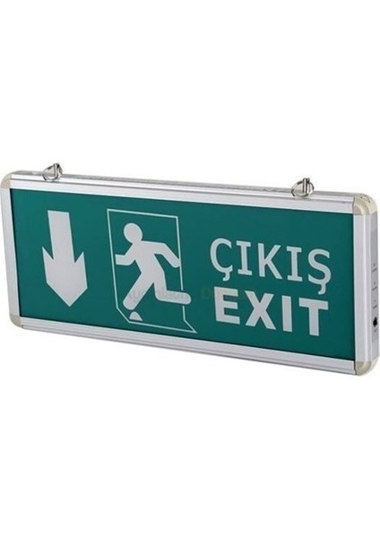 CT-9167 Aşağı Çıkış Exit Levhası Şarjlı Ledli