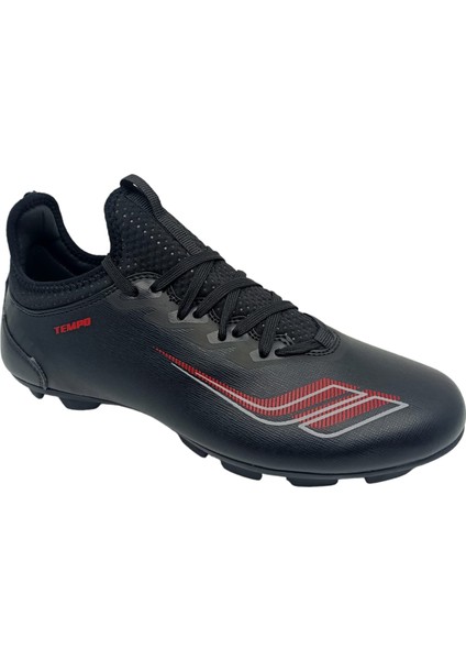 Tempo Futbol Kramponu Erkekler İçin Kauçuk Tabanlı Konforlu Siyah Ayakkabı fiyatları