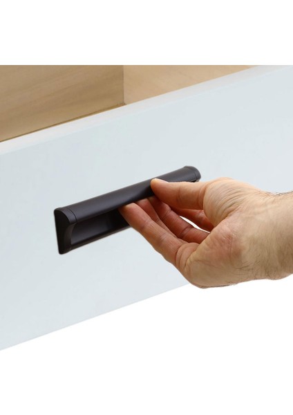 Mobilya Dolap Kapak Çekmece Kulpu Kulbu 160 mm Mat Siyah Metal Kulp fırsatları