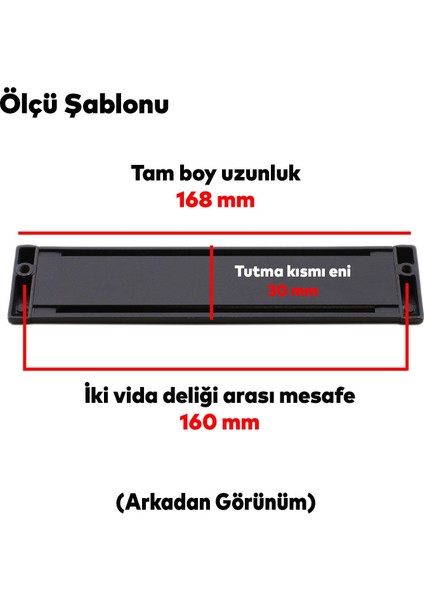 Mobilya Dolap Kapak Çekmece Kulpu Kulbu 160 mm Mat Siyah Metal Kulp indirimleri
