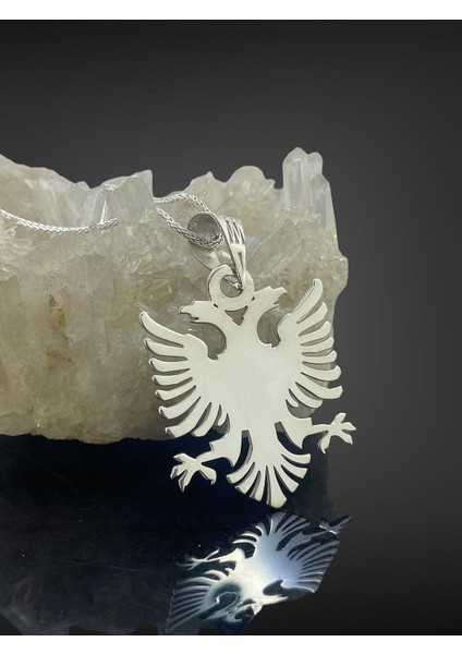 925 Ayar Gümüş Büyük Arnavut Kartalı 60 cm Uzun Zincir Kolye fiyatları
