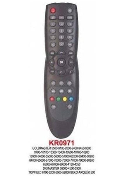 Kumanda 638 KR0971-BEKO,ARÇELİK 500,GOLDMASTER4100 5500 9100 10100