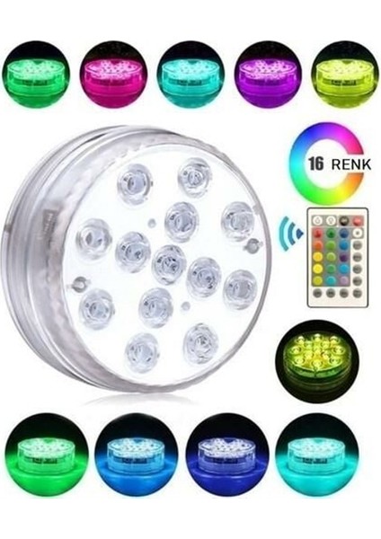 CT-4056 5 Watt Rgb Havuz Akvaryum Armatürü Kumandalı