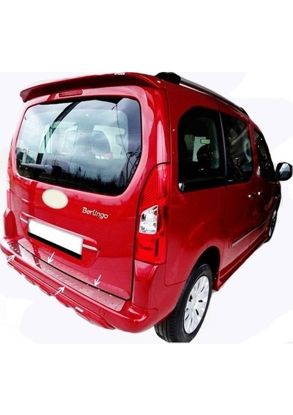 Citroen Berlingo 2 2008 - 2018 Krom Arka Tampon Eşiği