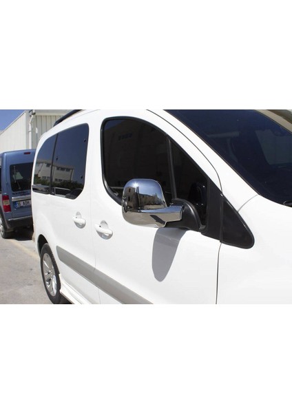 Citroen Berlingo 2 2012 - 2018 Ayna Kapağı 2 Parça Abs Krom