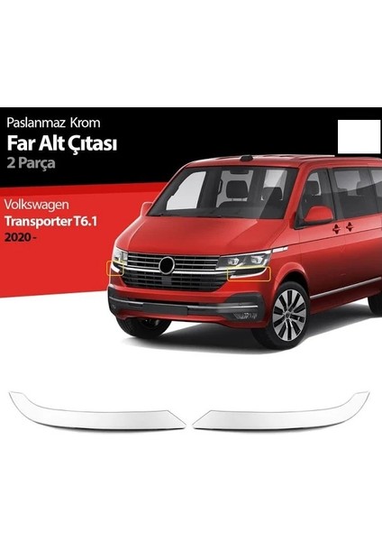 Vw T6.1 Transporter 2020 Sonrası Van Far Alt Çıta 2 Parçapçelik