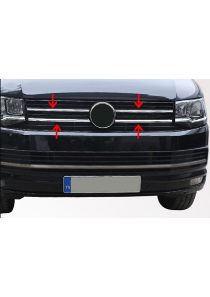 Askrom Vw T6 Transporter 2015 Van Ön Panjur 4 Parça Paslanmaz Çelik