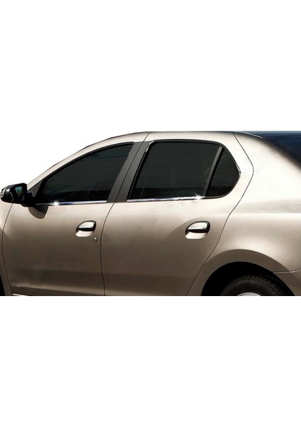 Renault Symbol 2 Sedan 2009 - 2013 Cam Çıtası 4 Parça Paslanmaz Çelik