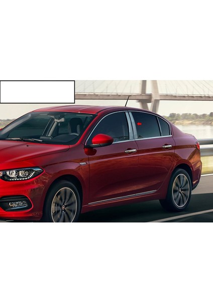 Fiat Egea 2015 ve Üzeri Sedan / hb / sw Krom Kapı Direk 6 Parça Paslanmaz Çelik