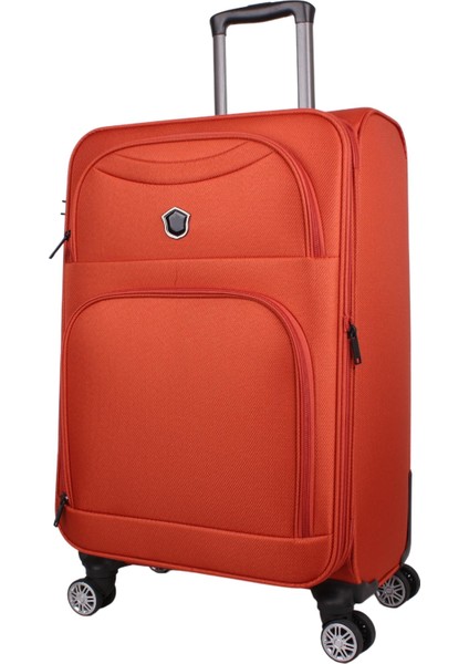 Ultra Lıght Körüklü Kumaş Büyük Boy Valiz Kiremit